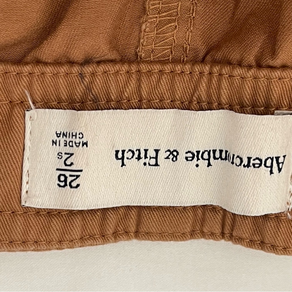 Abercrombie And Fitch Relaxed Fit High Waisted Cargo Pants 100% Cotton Sz 26/2 - Picture 7 of 13